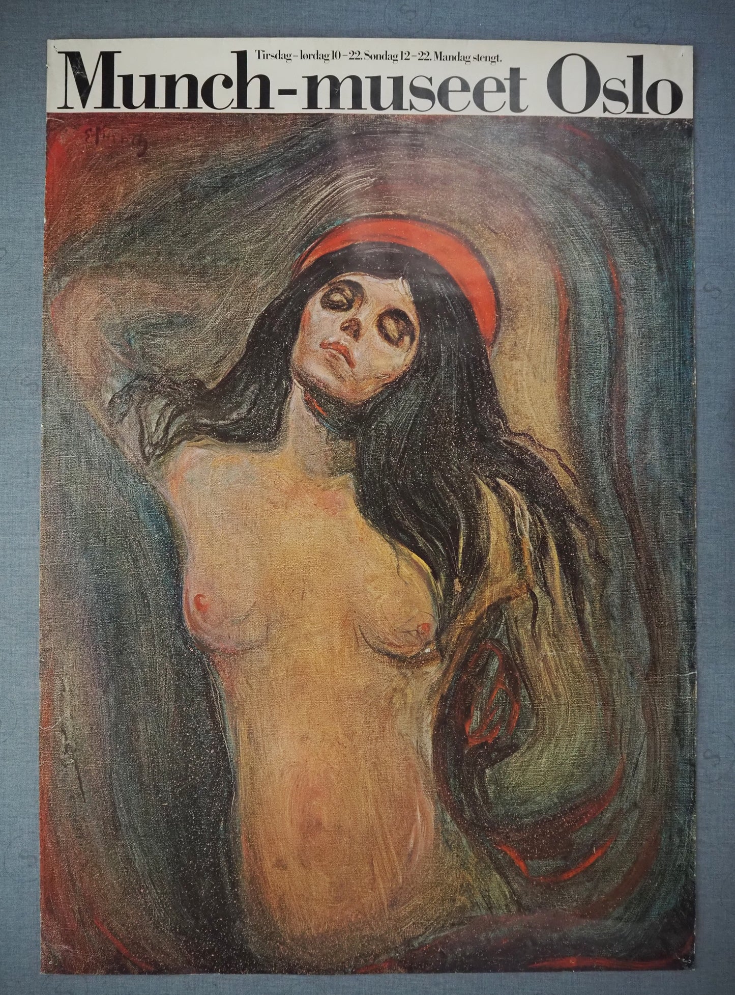 1975 Edvard Munch on Malmö Konsthall - Original Vintage Poster