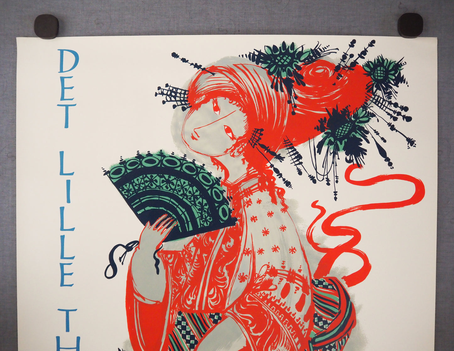 1954 Bjørn Wiinblad's The Teahouse of the August Moon at The New Theater (Red) - Original Vintage Poster