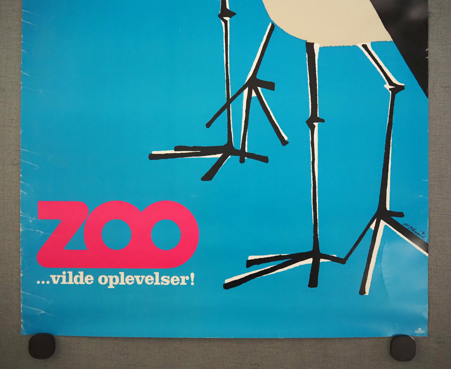 1990 Copenhagen Zoo Birds - Original Vintage Poster