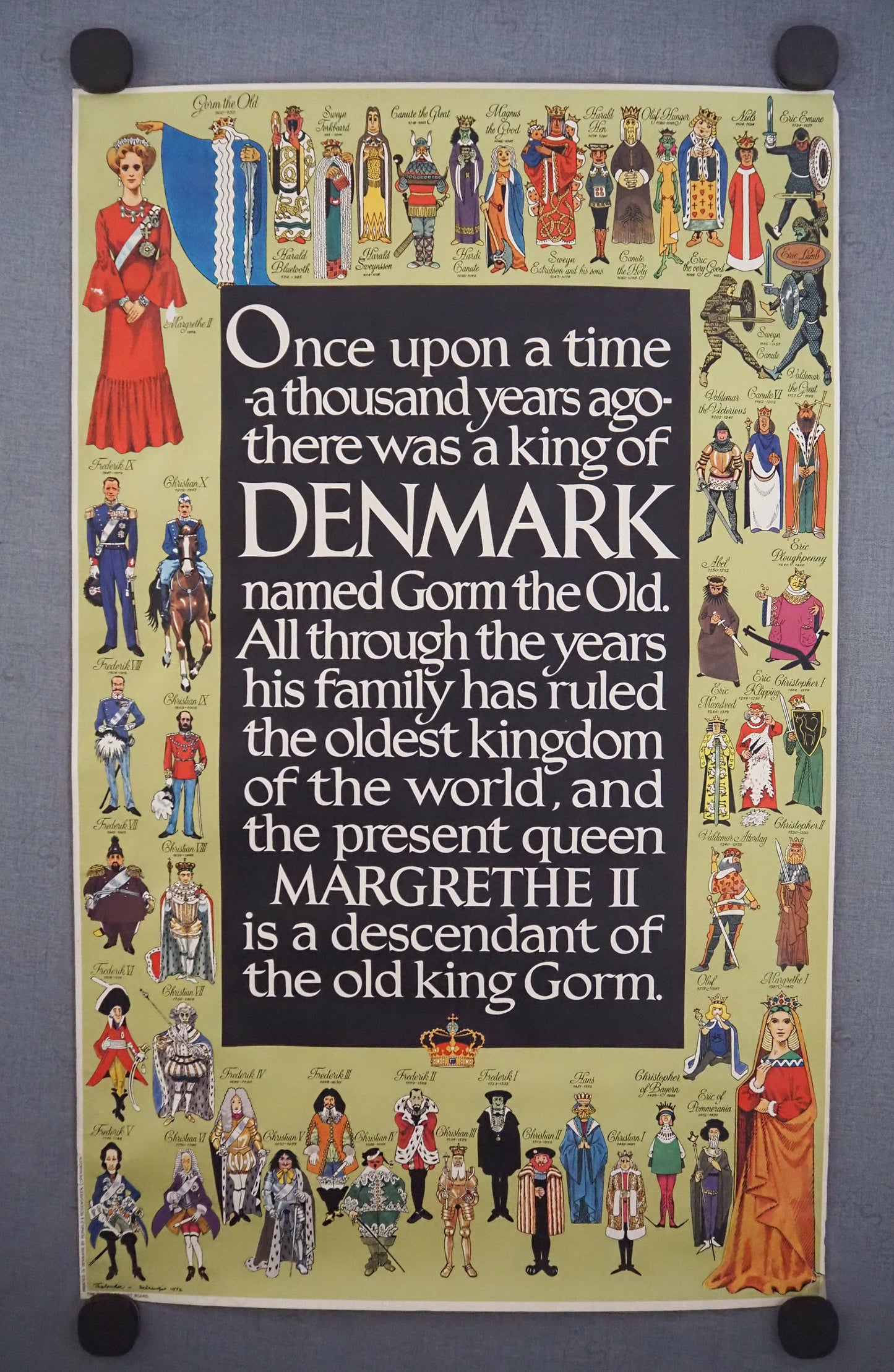 1984 Kings & Queens of Denmark - Original Vintage Poster