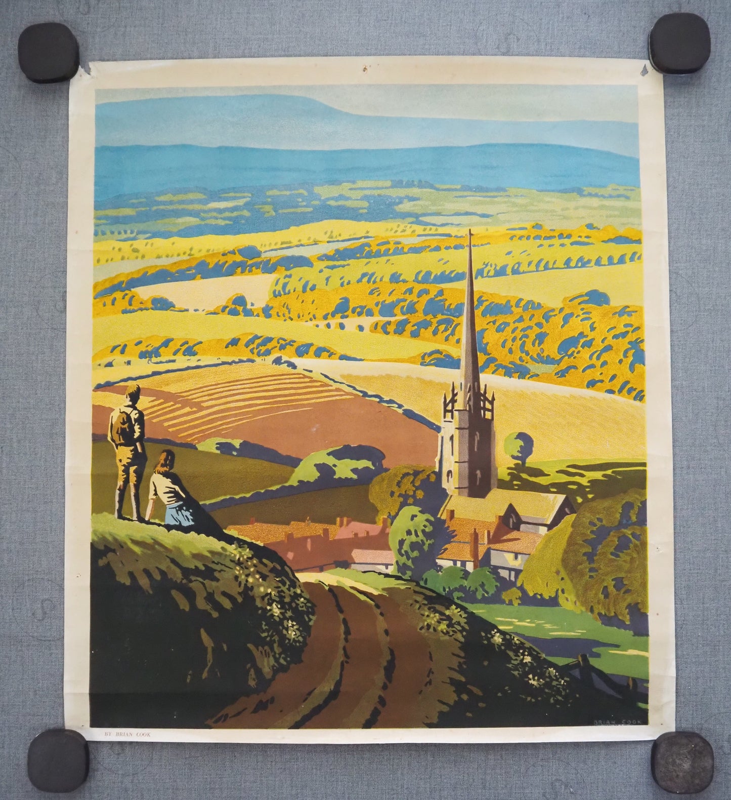 1940s England Travel Poster by Brian Cook - Original Vintage Poster