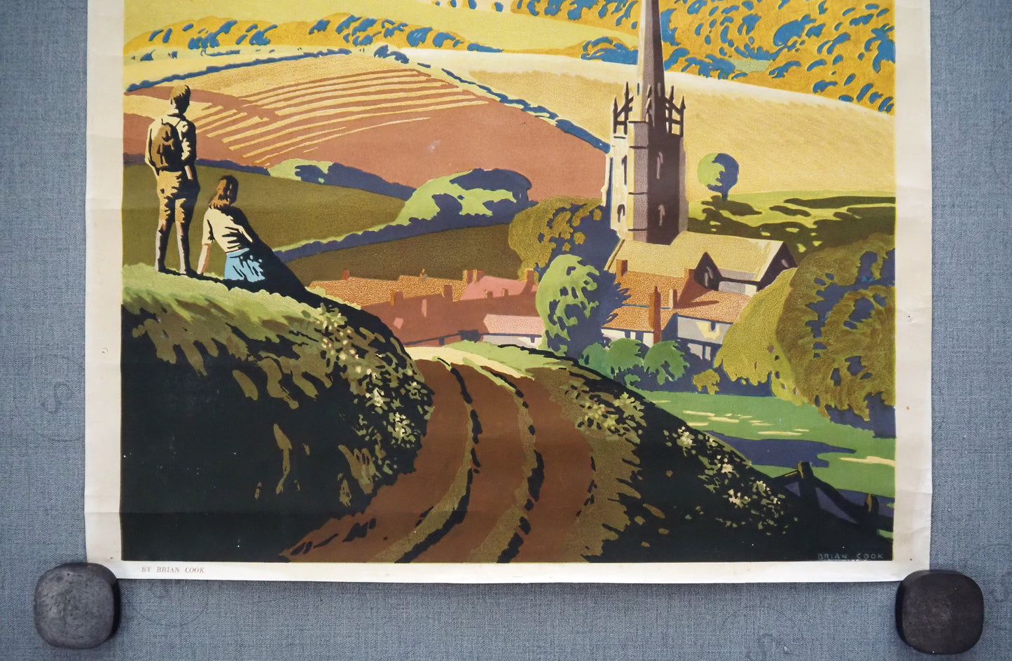 1940s England Travel Poster by Brian Cook - Original Vintage Poster