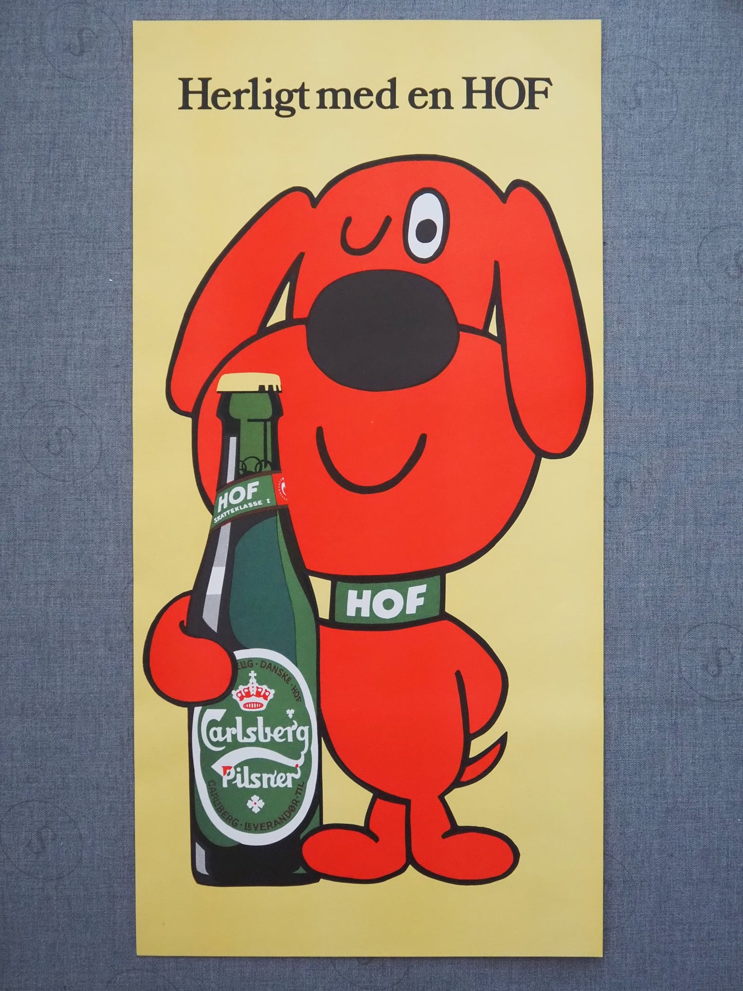 1970s Carlsberg Beer (Beer Dog) - Original Vintage Poster