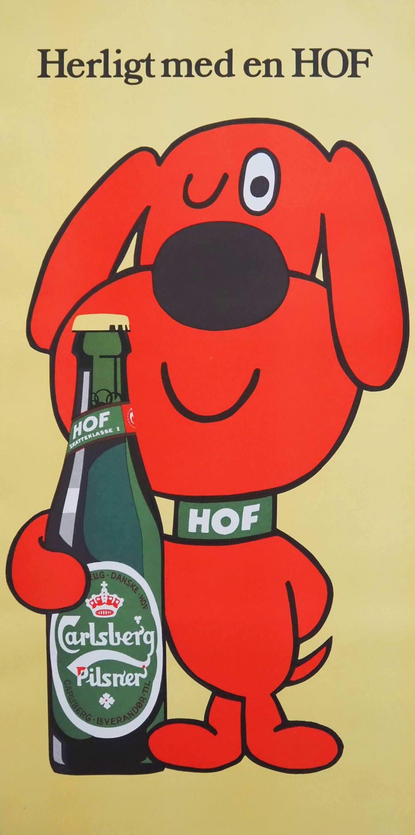 1970s Carlsberg Beer (Beer Dog) - Original Vintage Poster