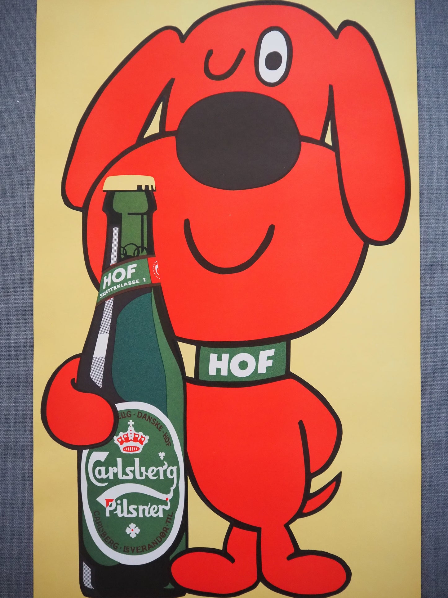 1970s Carlsberg Beer (Beer Dog) - Original Vintage Poster
