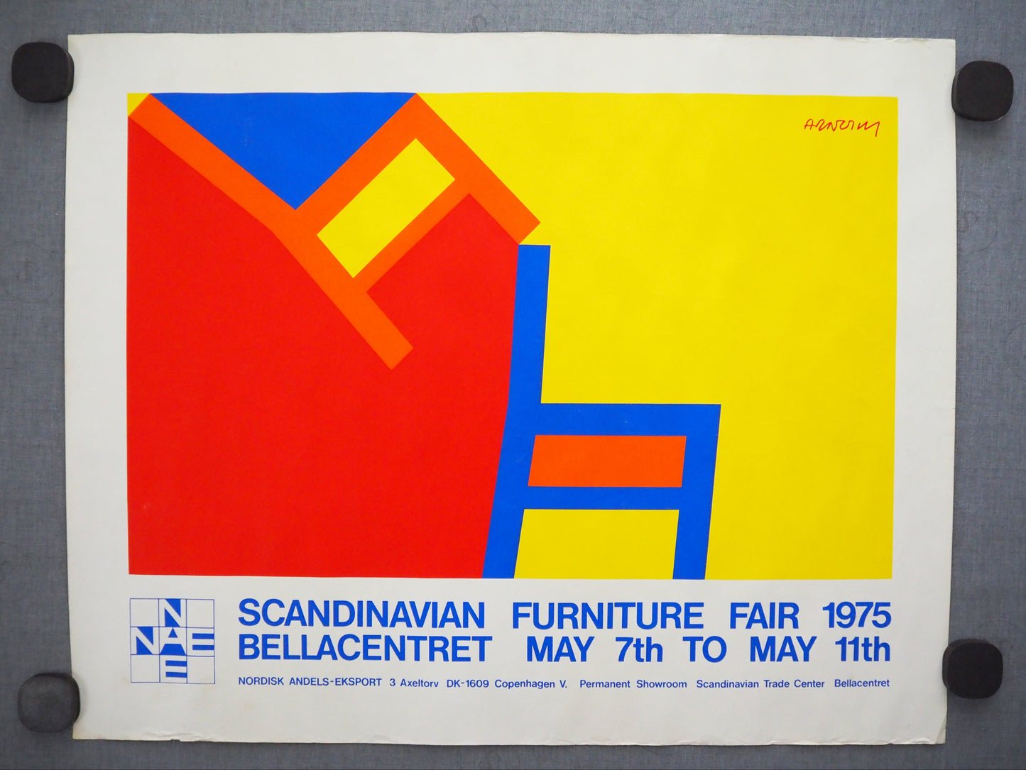 1975 Scandinavian Furniture Fair by Arnoldi - Original Vintage Poster