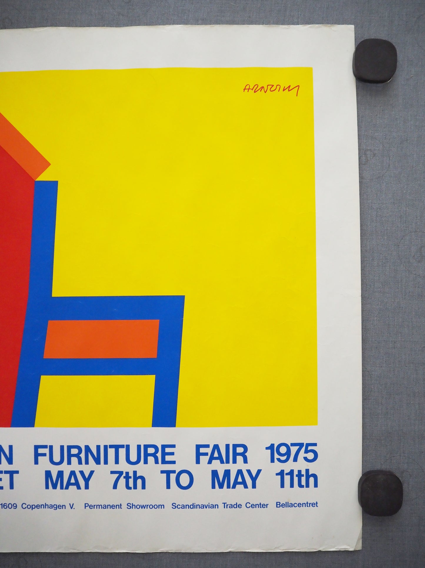 1975 Scandinavian Furniture Fair by Arnoldi - Original Vintage Poster