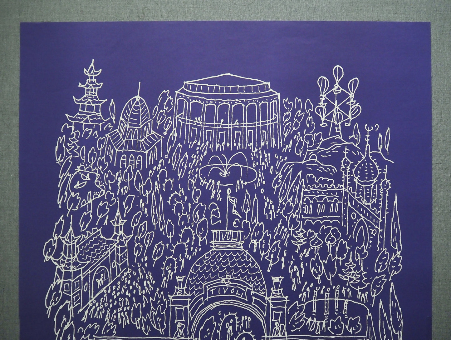 1980 Tivoli Gardens by Ebbe Sadolin (Purple) - Original Vintage Poster