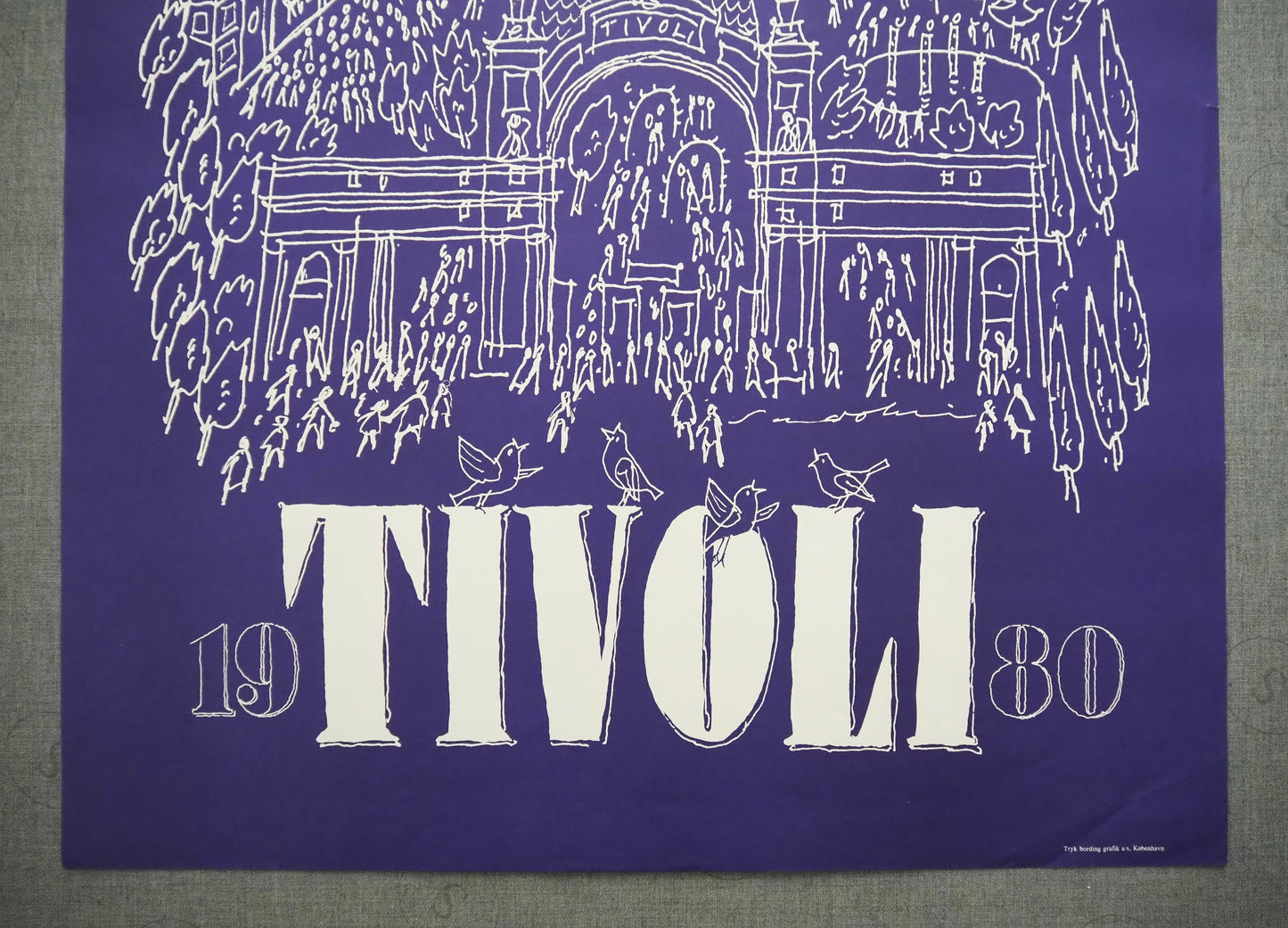 1980 Tivoli Gardens by Ebbe Sadolin (Purple) - Original Vintage Poster