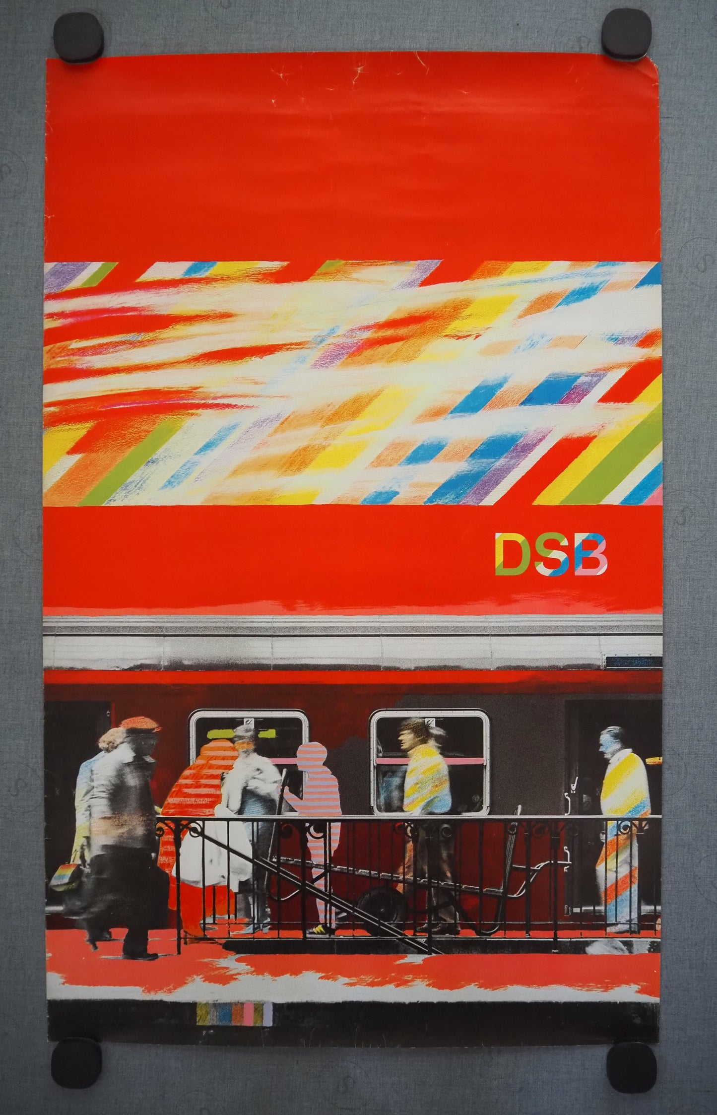 1981 Pop Art Train Travel Poster 4 - Original Vintage Poster