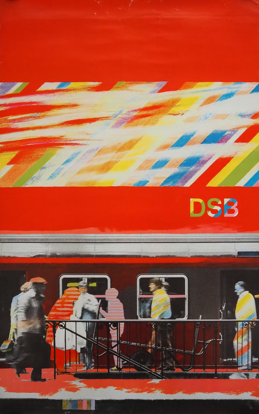 1981 Pop Art Train Travel Poster 4 - Original Vintage Poster