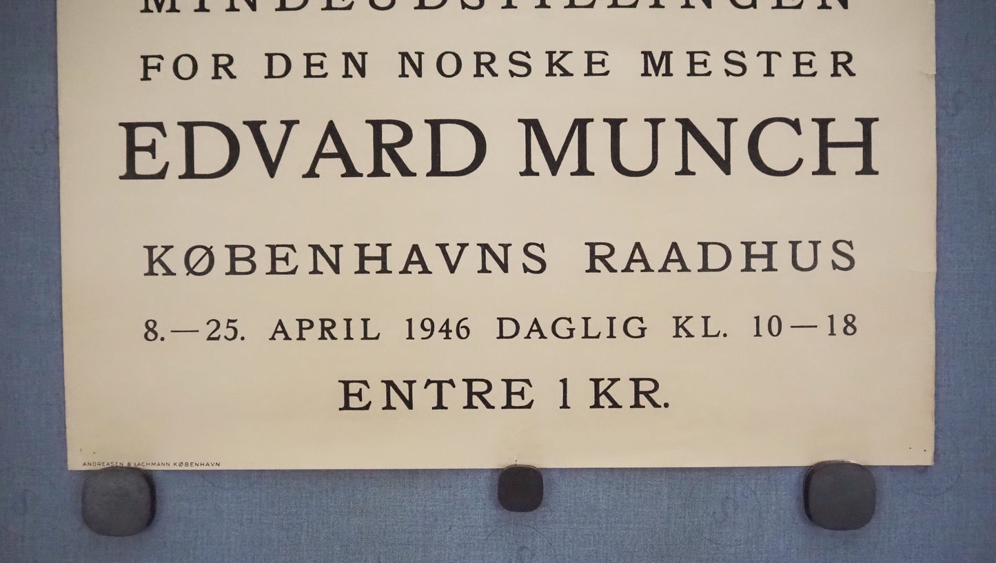 1946 Edvard Munch Memorial Exhibition Poster - Original Vintage Poster