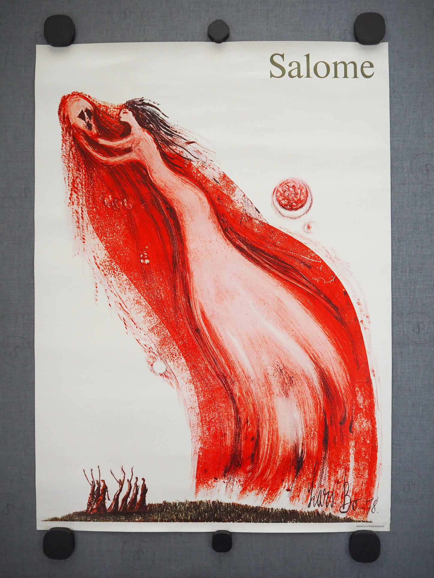 1978 Salome Opera Poster by Lars Bo - Original Vintage Poster