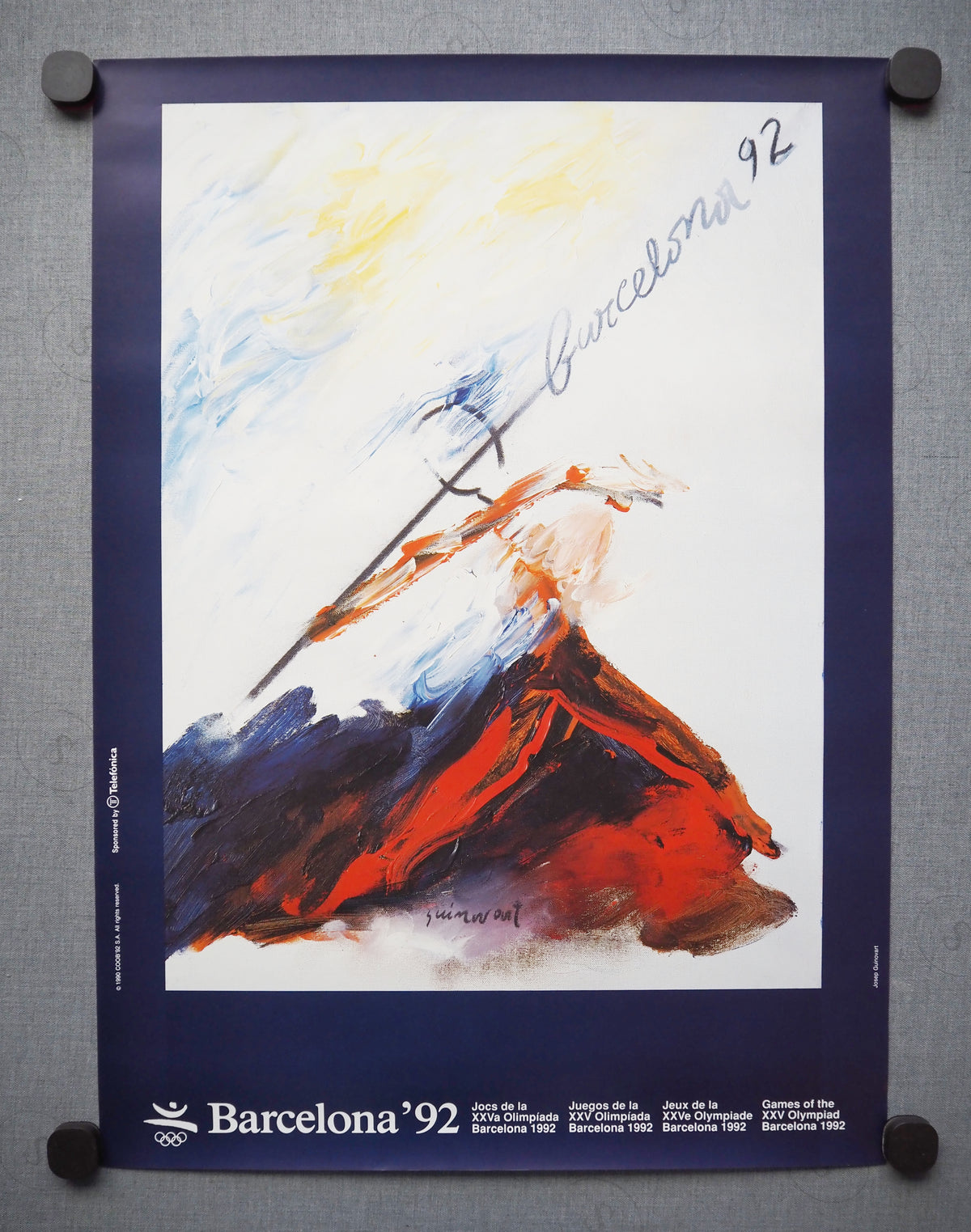 1992 Summer Olympic Games Barcelona (Official Poster) by Josep Guinovart - Original Vintage Poster