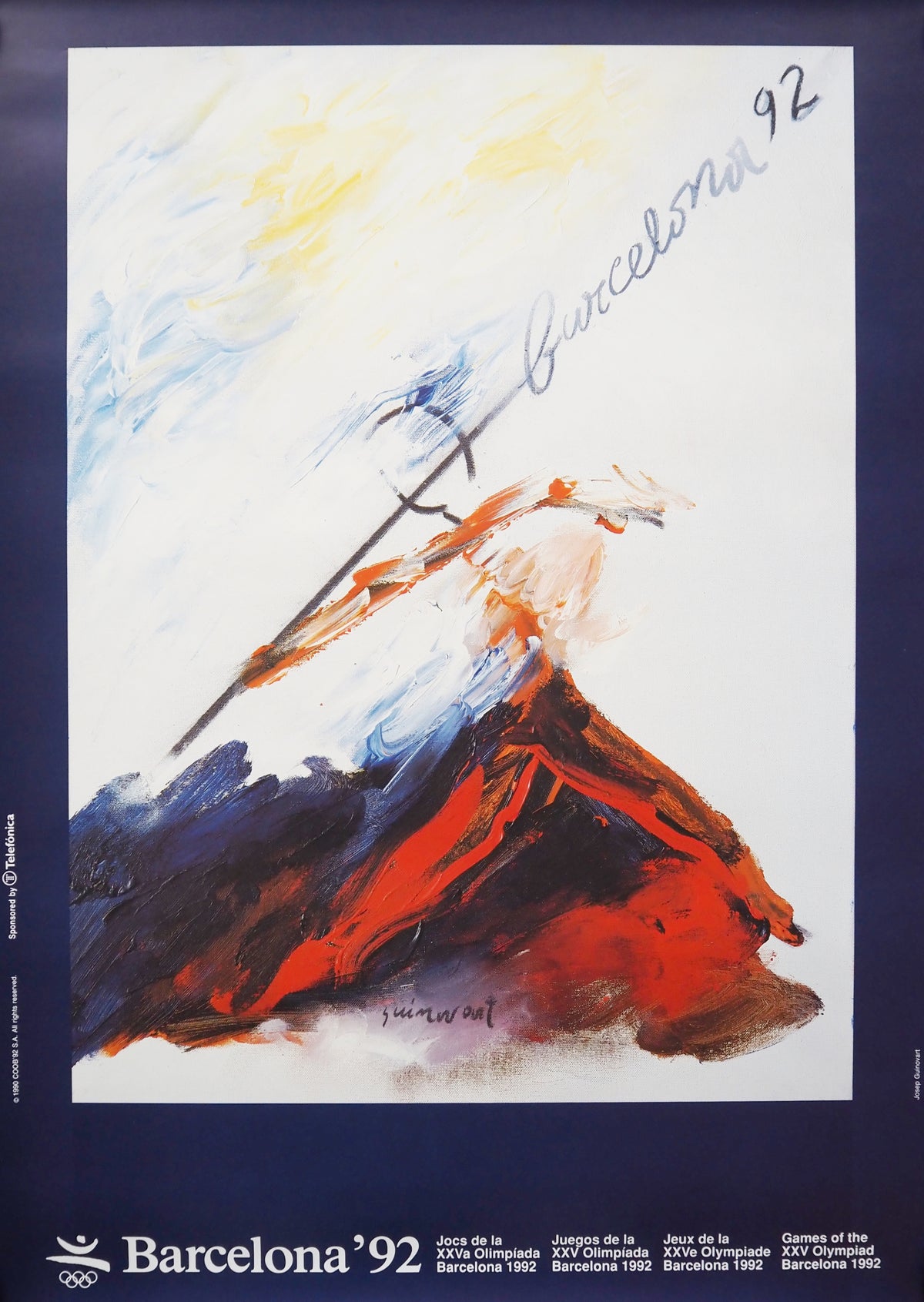 1992 Summer Olympic Games Barcelona (Official Poster) by Josep Guinovart - Original Vintage Poster