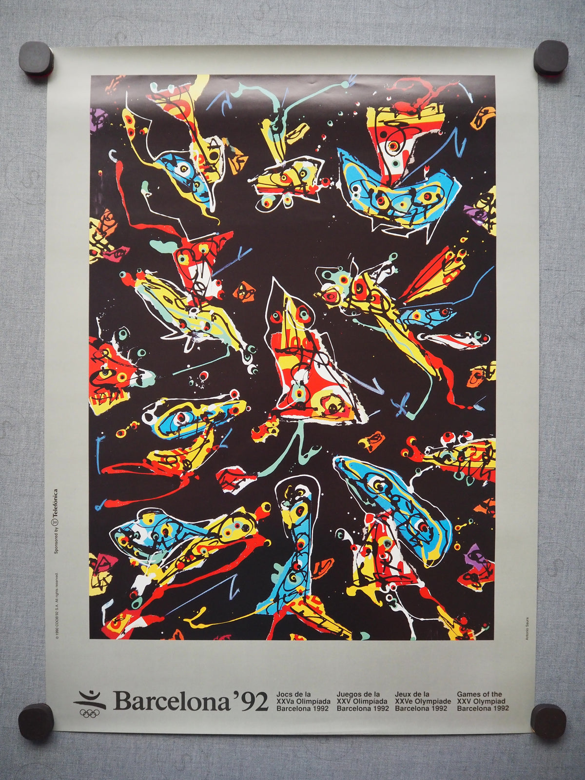 1992 Summer Olympic Games Barcelona (Official Poster) by Antonio Saura - Original Vintage Poster