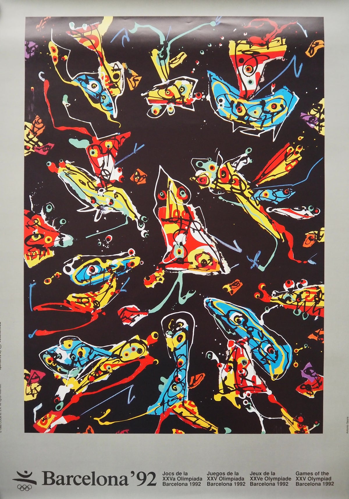 1992 Summer Olympic Games Barcelona (Official Poster) by Antonio Saura - Original Vintage Poster