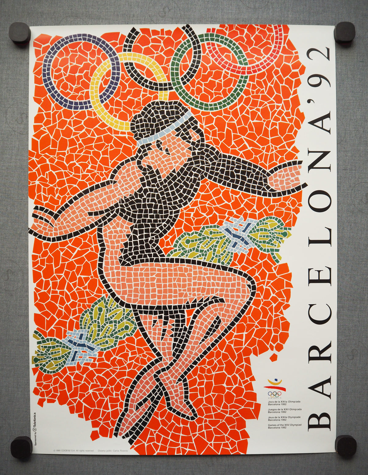 1992 Summer Olympic Games Barcelona (Official Poster) by Carlos Rolando - Original Vintage Poster