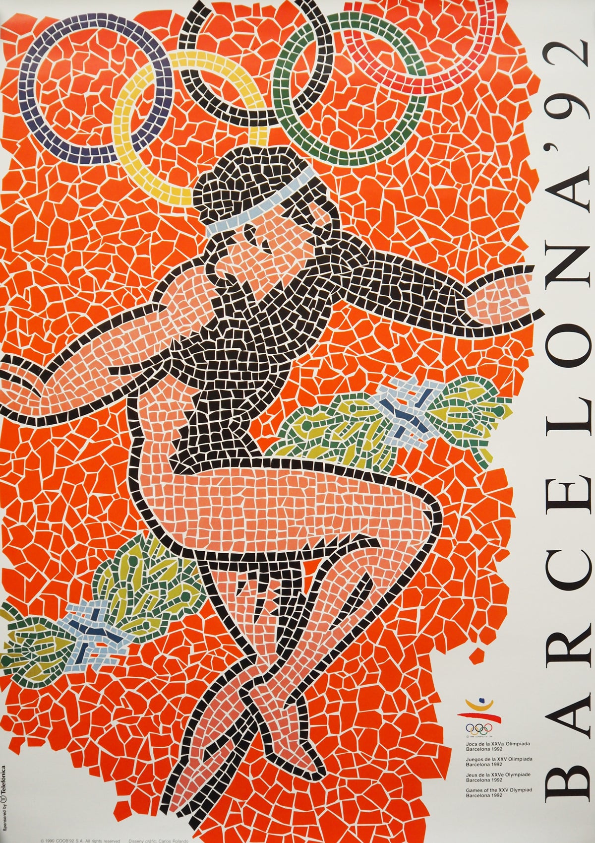 1992 Summer Olympic Games Barcelona (Official Poster) by Carlos Rolando - Original Vintage Poster