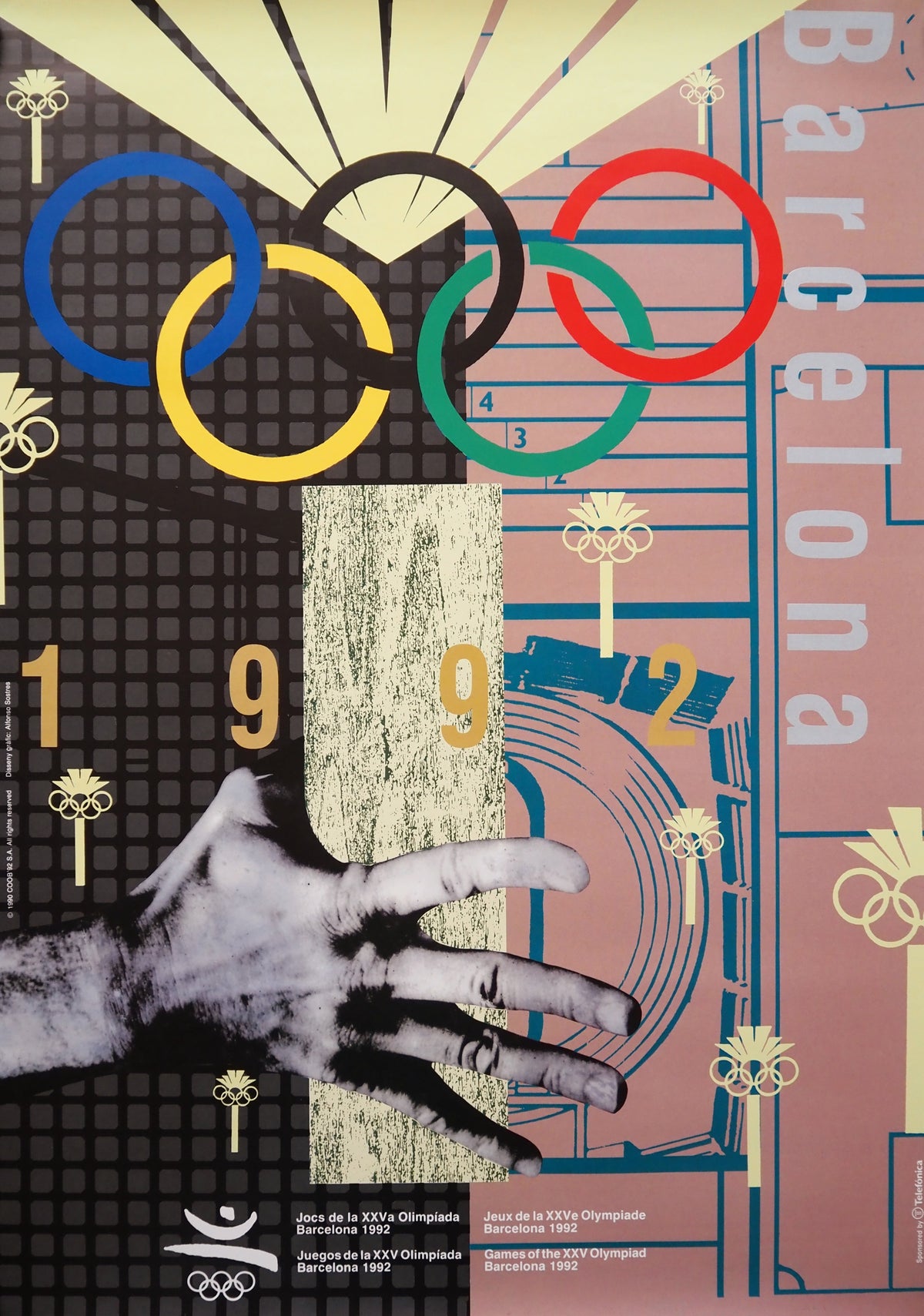 1992 Summer Olympic Games Barcelona (Official Poster) by Alfonso Sostres - Original Vintage Poster