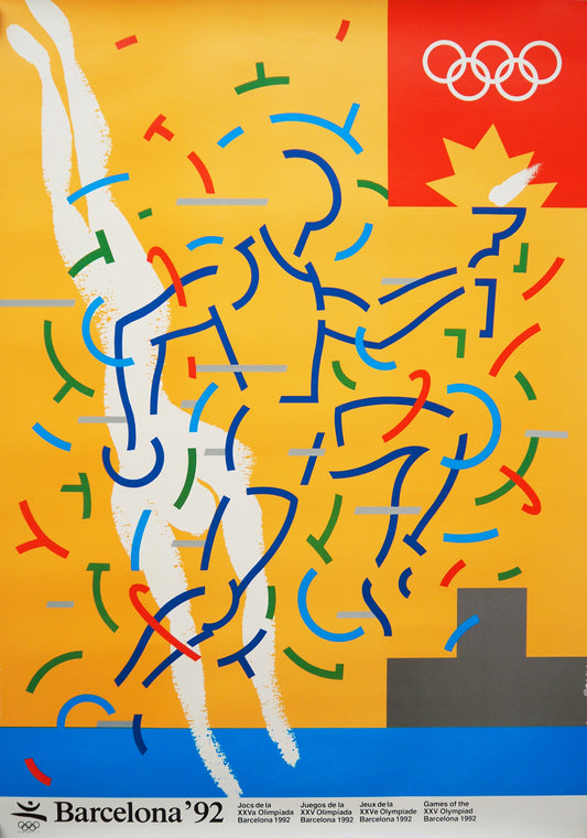 1992 Summer Olympic Games Barcelona (Official Poster) by Alonso & Ayguadé - Original Vintage Poster