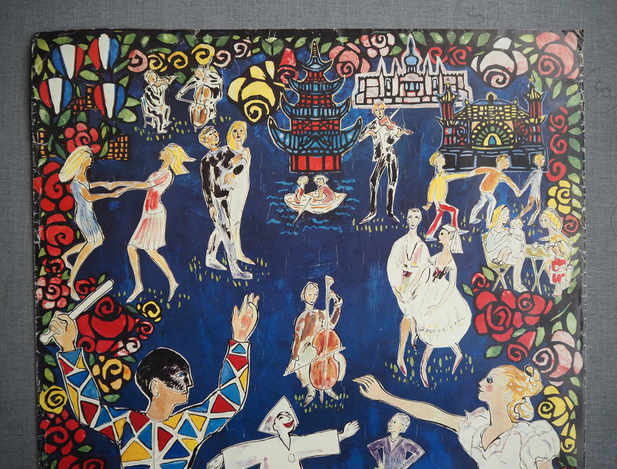 1989 Tivoli Gardens by Ulla Kampmann - Original Vintage Poster