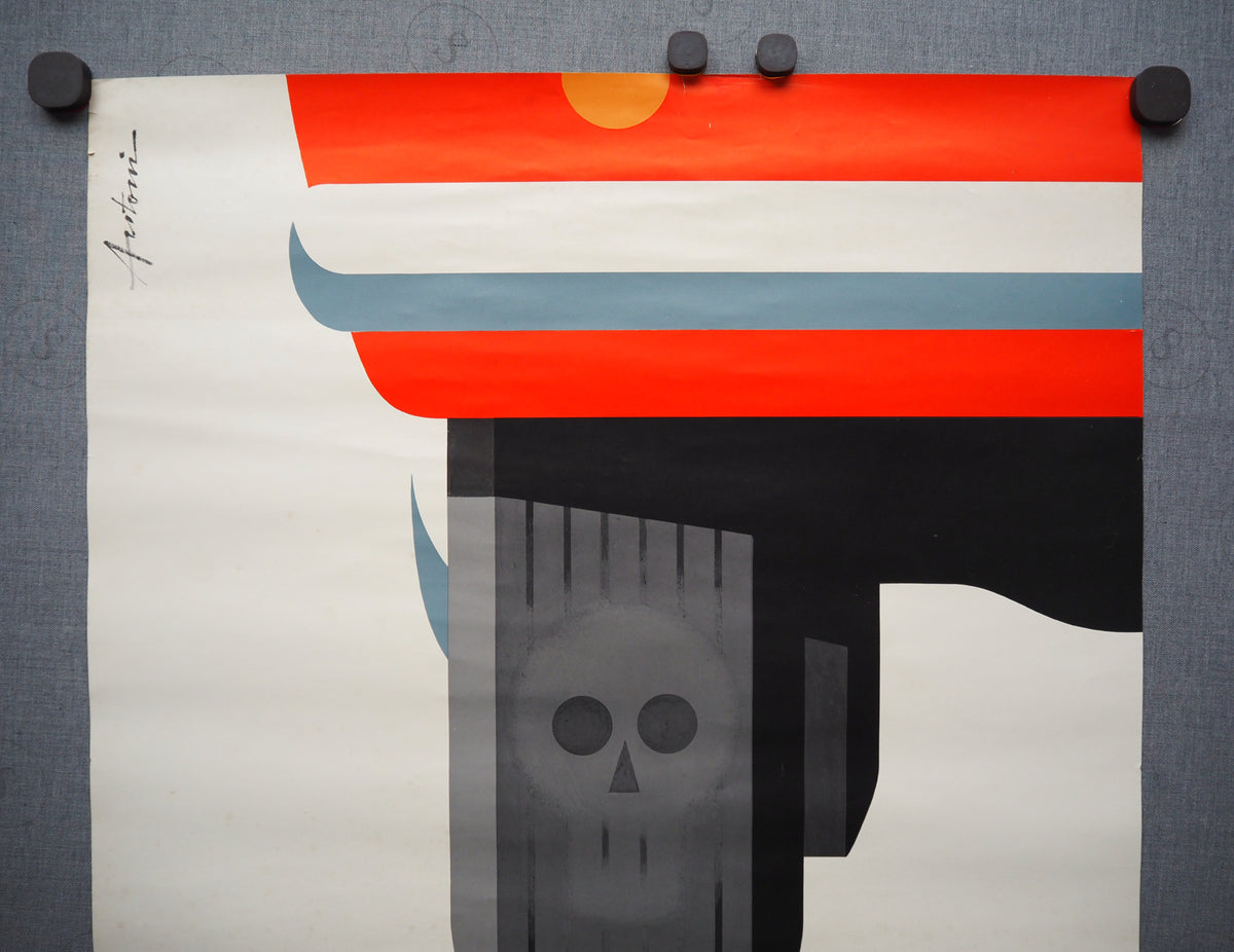 1960s Traffic Safety Campaign Poster by Ib Antoni - Original Vintage Poster