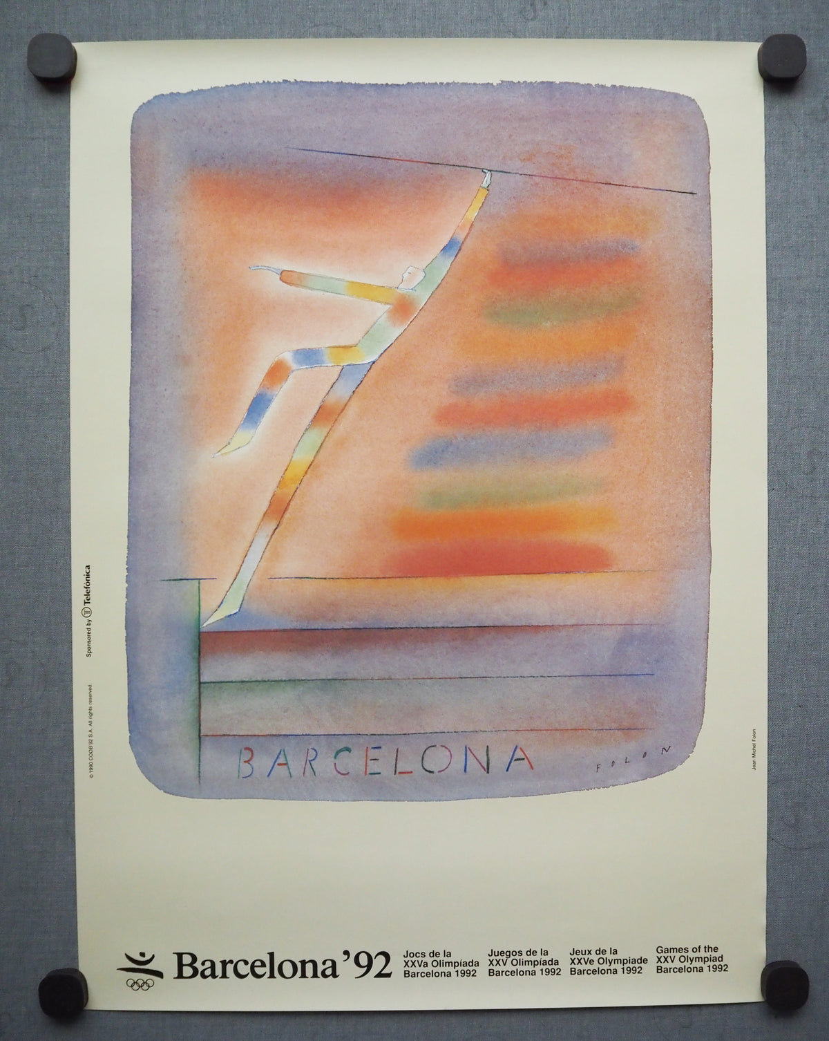1992 Summer Olympic Games Barcelona (Official Poster) by Folon - Original Vintage Poster
