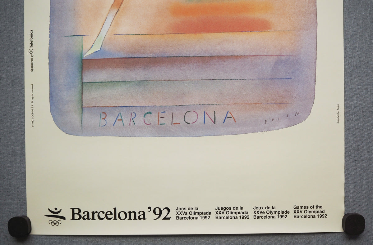 1992 Summer Olympic Games Barcelona (Official Poster) by Folon - Original Vintage Poster