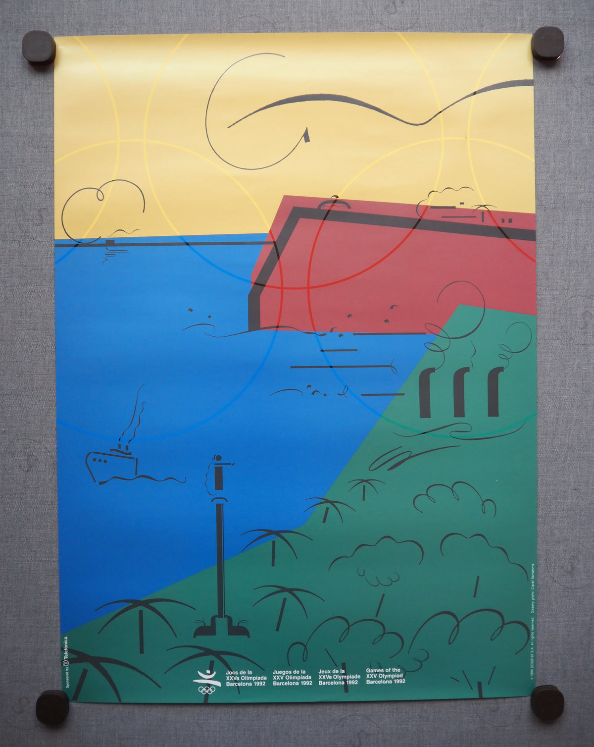 1992 Summer Olympic Games Barcelona (Official Poster) by Claret Serrahima - Original Vintage Poster