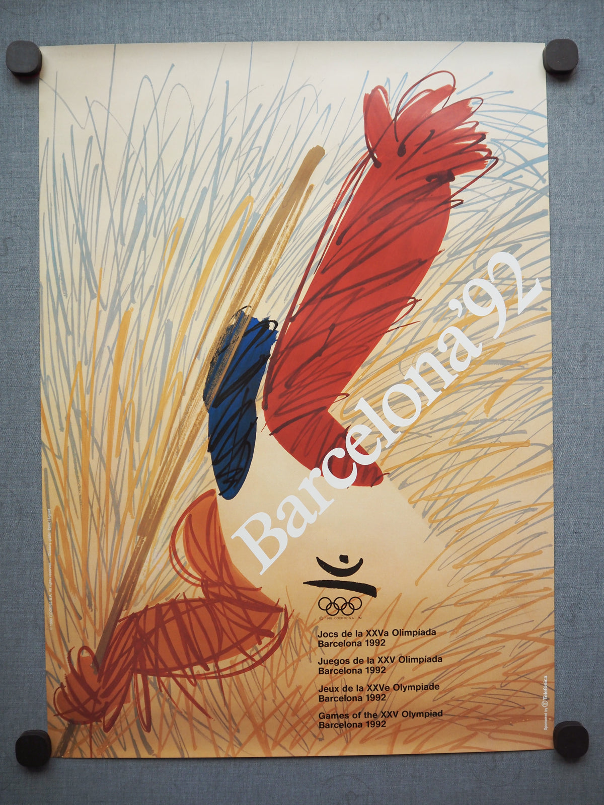 1992 Summer Olympic Games Barcelona (Official Poster) by Enric Huguet - Original Vintage Poster