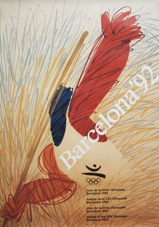 1992 Summer Olympic Games Barcelona (Official Poster) by Enric Huguet - Original Vintage Poster