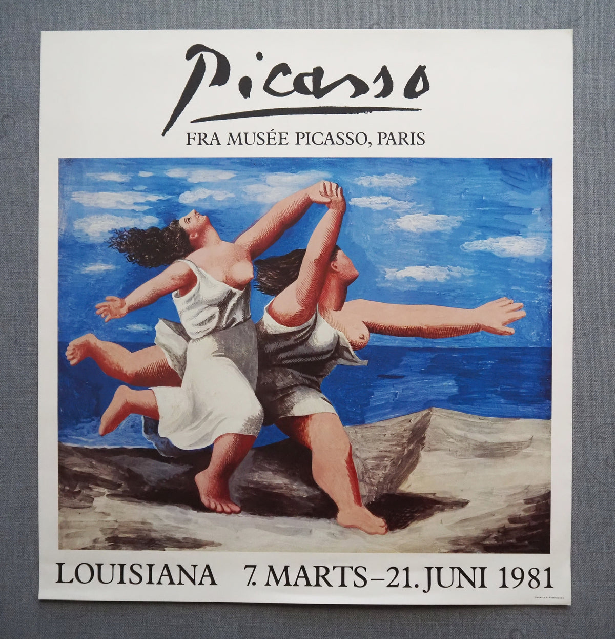 1981 Piccaso Deux Femmes Courant Sur la Plage at Louisiana Museum of Modern Art - Original Vintage Poster