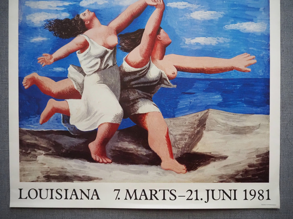 1981 Piccaso Deux Femmes Courant Sur la Plage at Louisiana Museum of Modern Art - Original Vintage Poster