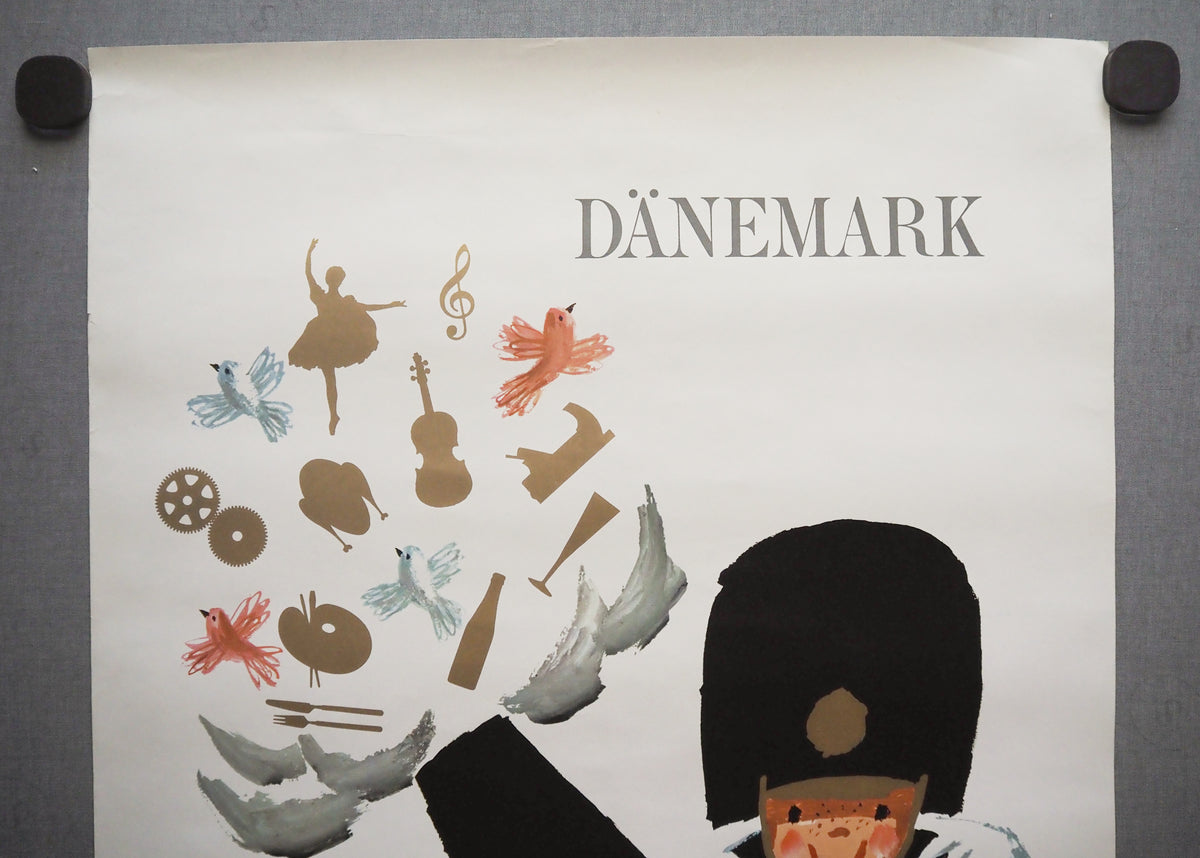 1960s Denmark Travel Poster by Ib Antoni (cannon) - Original Vintage Poster