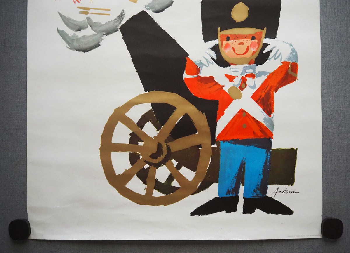 1960s Denmark Travel Poster by Ib Antoni (cannon) - Original Vintage Poster
