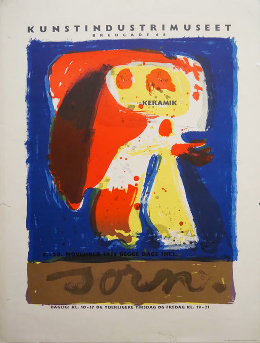 1955 Asger Jorn Ceramics Danish Design Museum (test print) - Original Vintage Poster