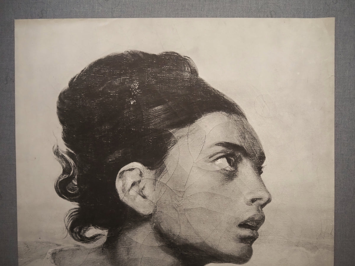 1960 Wiinblad "Refugee Exhibition" sketch - Original Vintage Poster