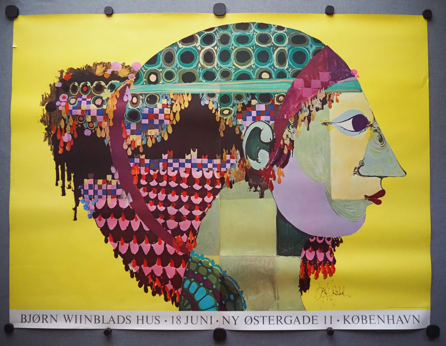 1971 Wiinblad's 1001 Nights "Portrait of Scheherazade" (Huge Poster) - Original Vintage Poster