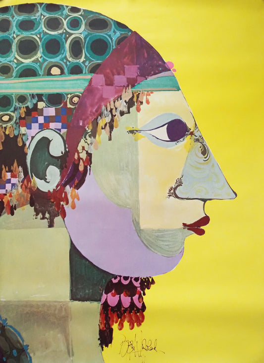 1971 Wiinblad's 1001 Nights "Portrait of Scheherazade" (Head) - Original Vintage Poster
