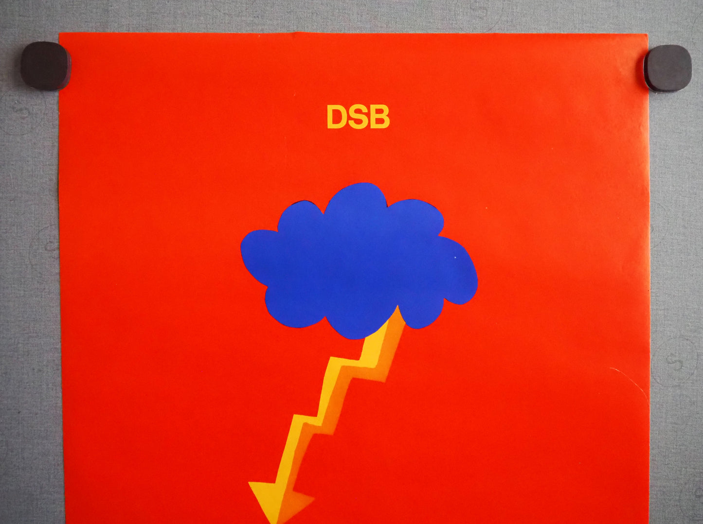 1975 Arnoldi Advertisement for Danish State Railways (Lightning) - Original Vintage Poster