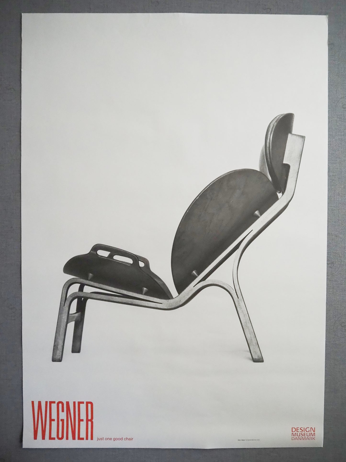 2014 Wegner Tripartite Shell Chair Exhibition Poster Design Museum Denmark - Original Vintage Poster