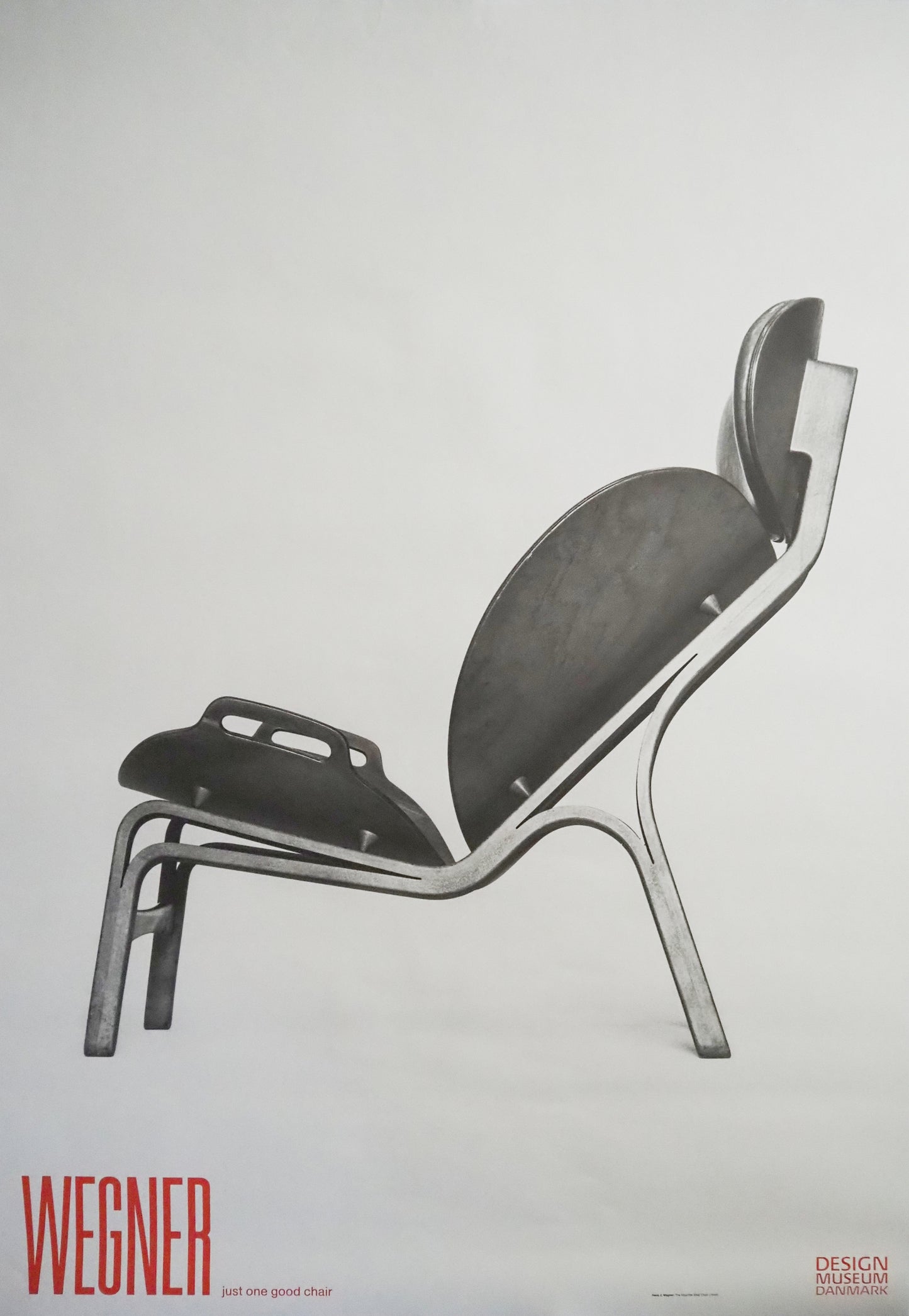 2014 Wegner Tripartite Shell Chair Exhibition Poster Design Museum Denmark - Original Vintage Poster