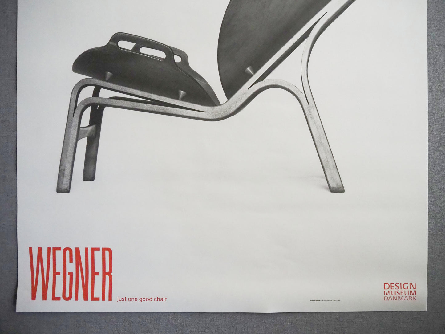 2014 Wegner Tripartite Shell Chair Exhibition Poster Design Museum Denmark - Original Vintage Poster