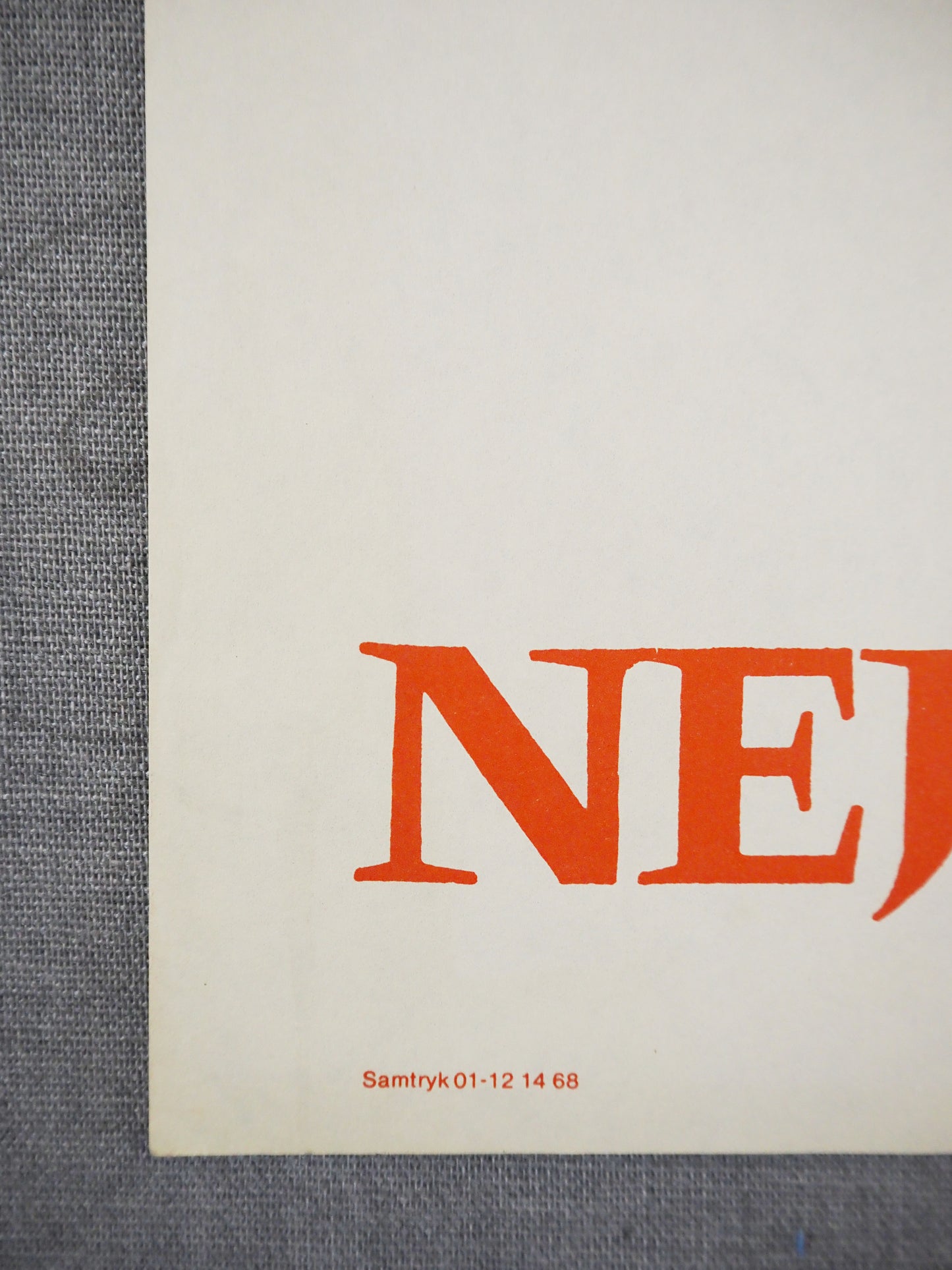 1968 Anti-Nuclear Poster - Original Vintage Poster