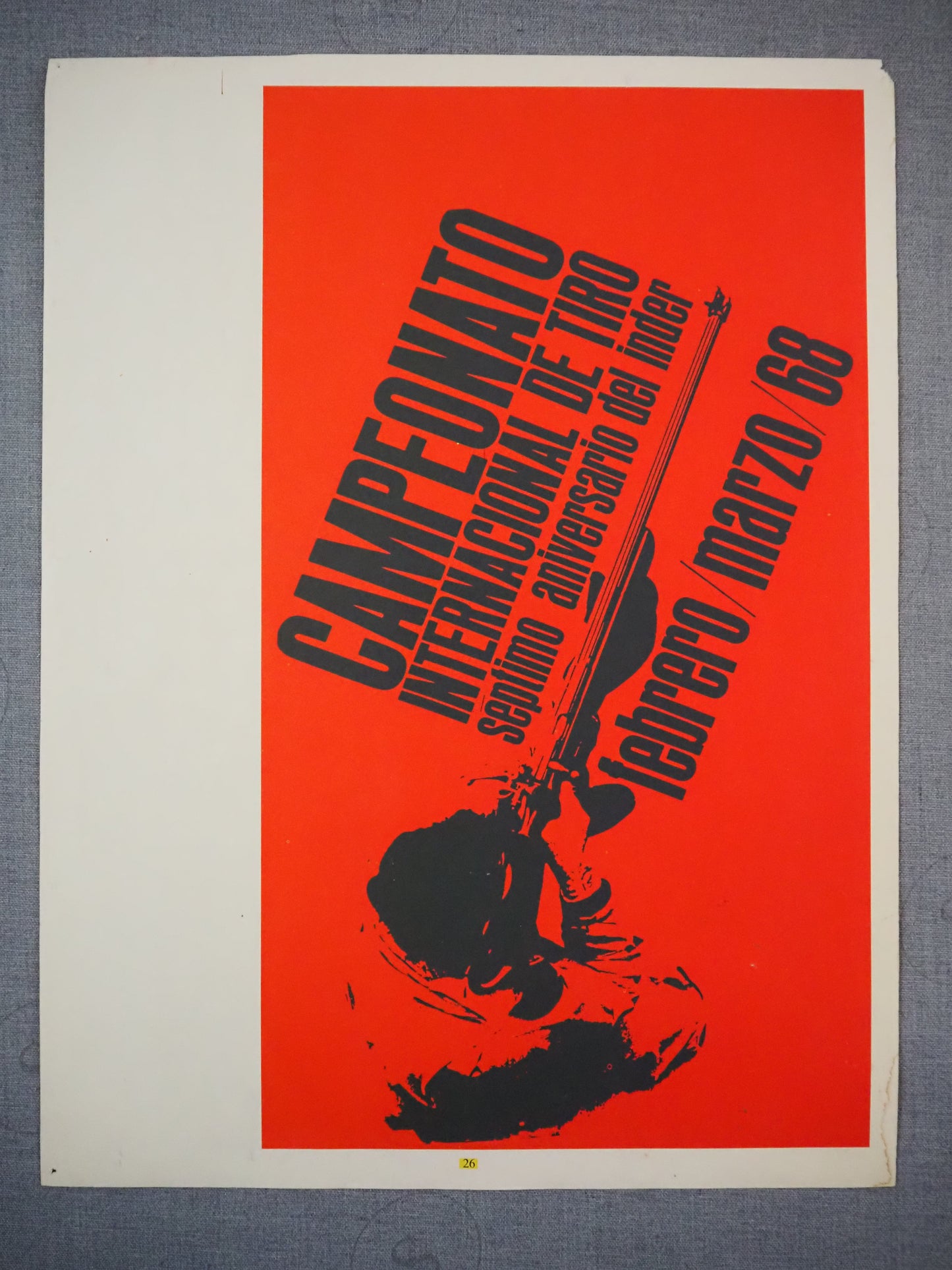 1965 Cuban Revolution Anniversary Poster - Original Vintage Poster