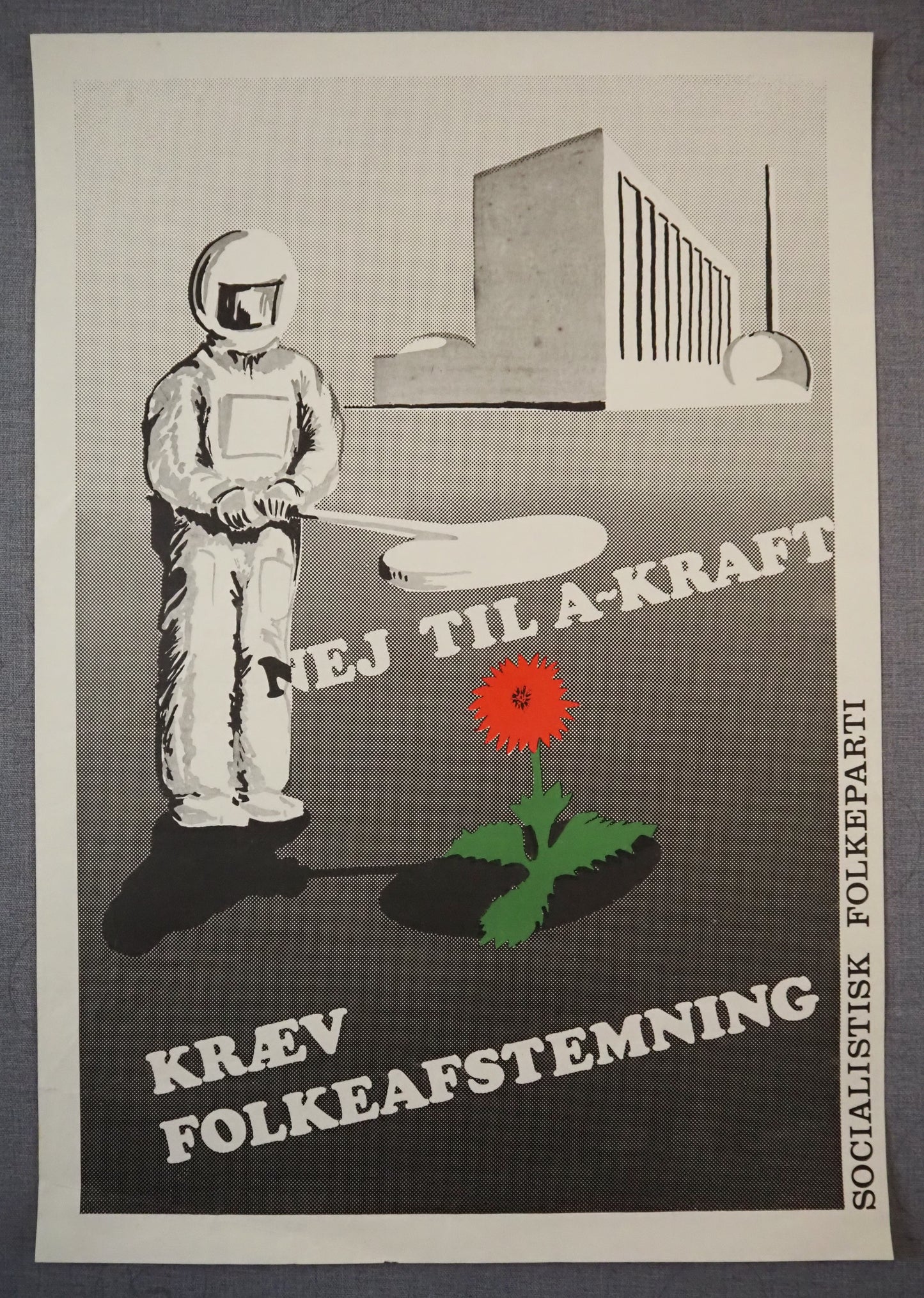 1980 Anti-Nuclear Poster - Scandinavian Protest Art - Original Vintage Poster