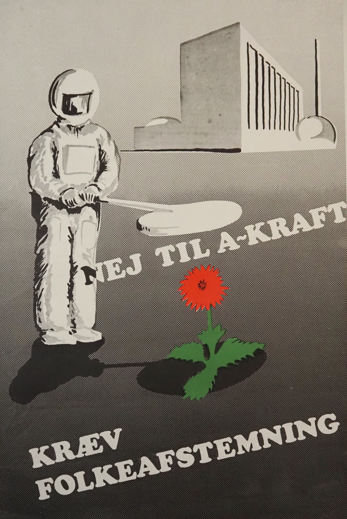 1980 Anti-Nuclear Poster - Scandinavian Protest Art - Original Vintage Poster