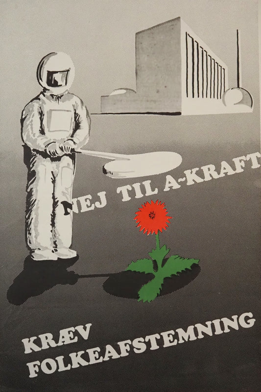 1980 Anti-Nuclear Poster - Scandinavian Protest Art - Original Vintage Poster