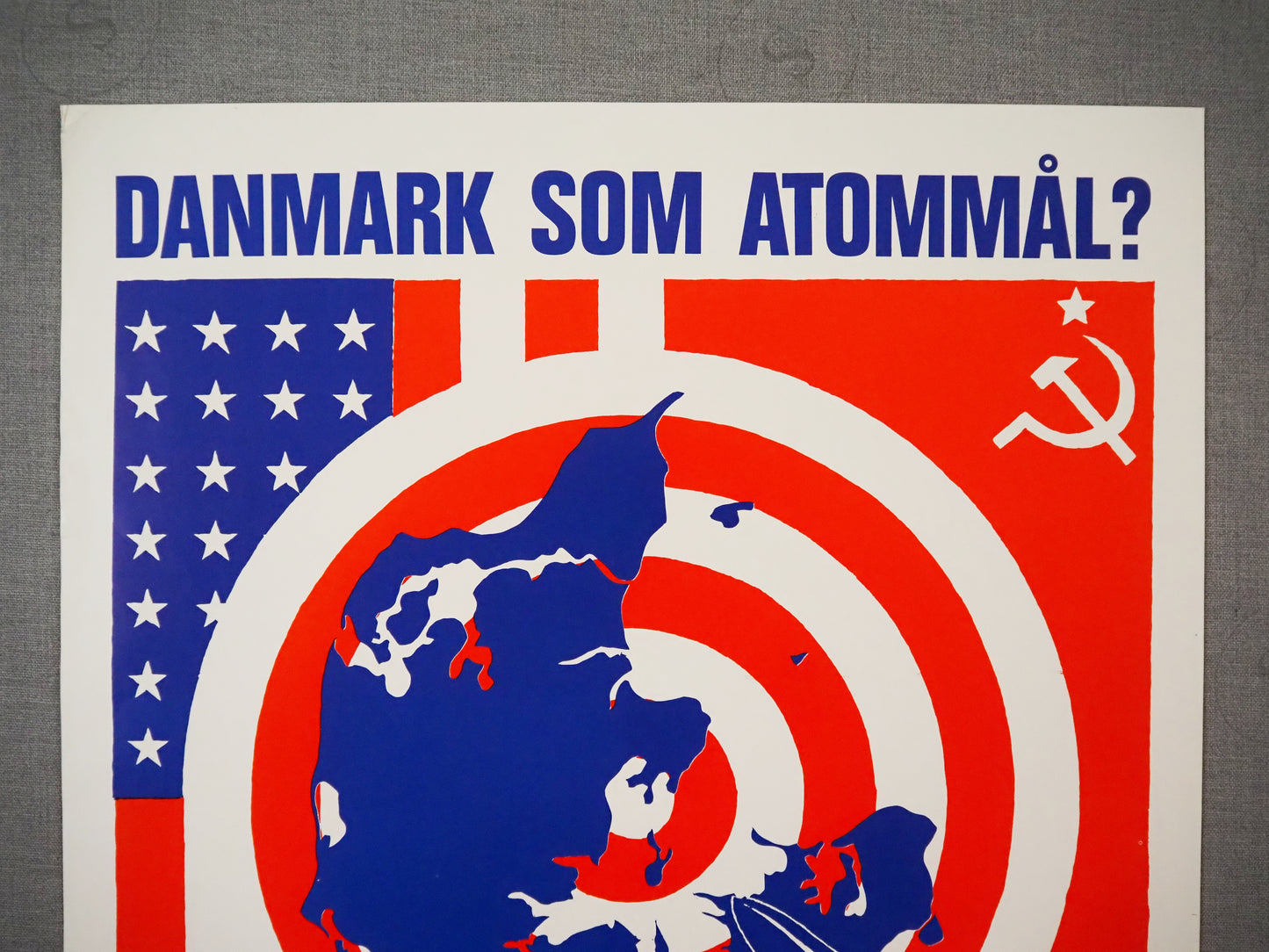 1978 Anti-Nuclear Poster – Denmark as a Target? - Original Vintage Poster